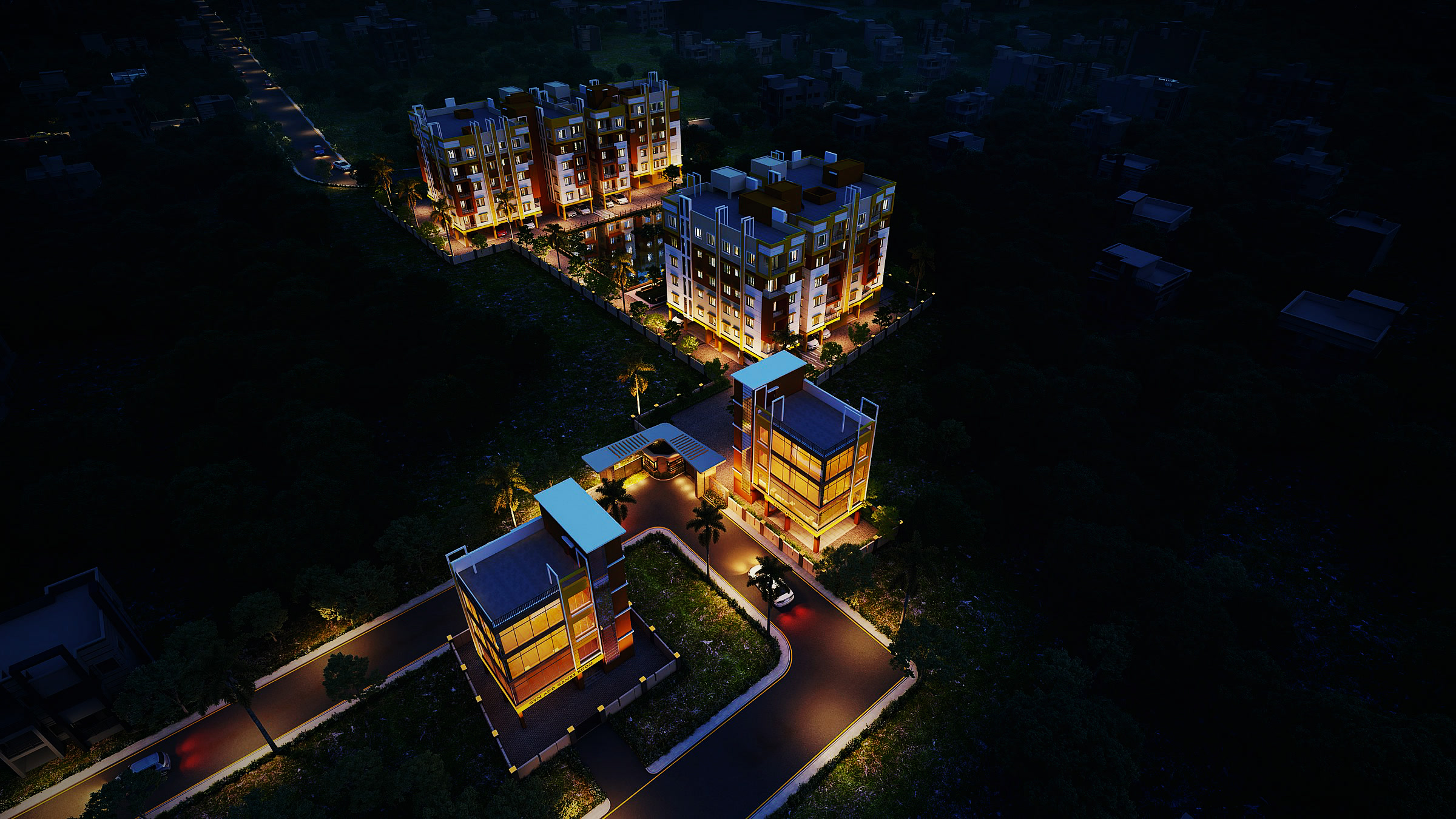 Cinematic Meena Prime night ambience render