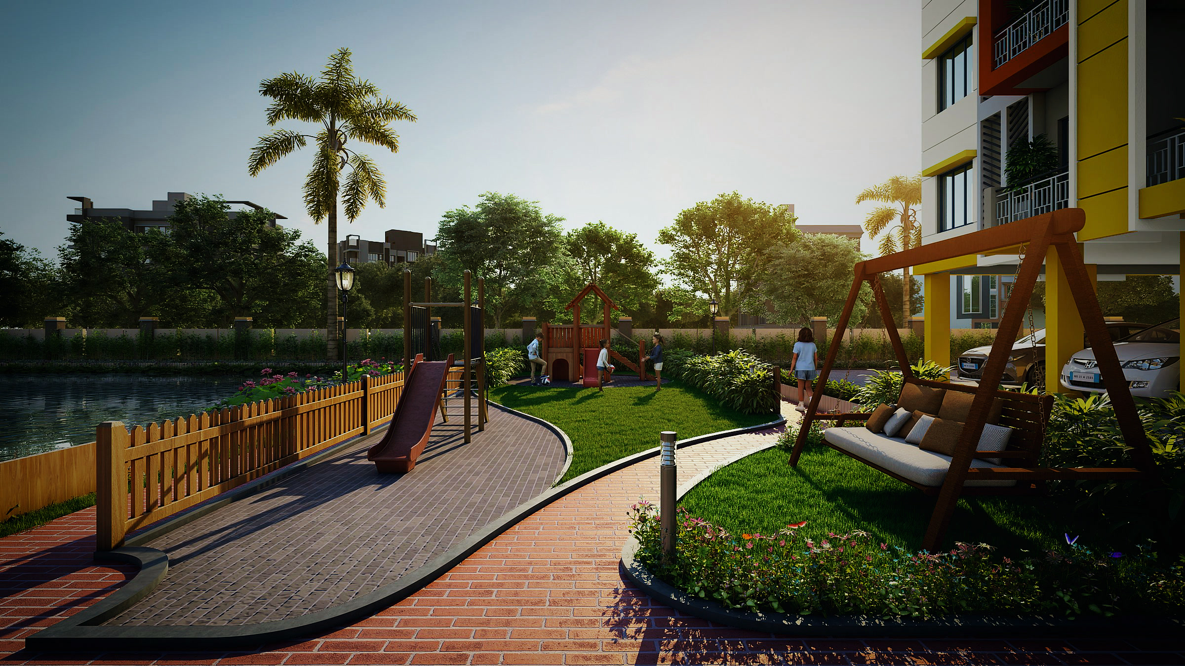 Cinematic Meena Prime kids play area render